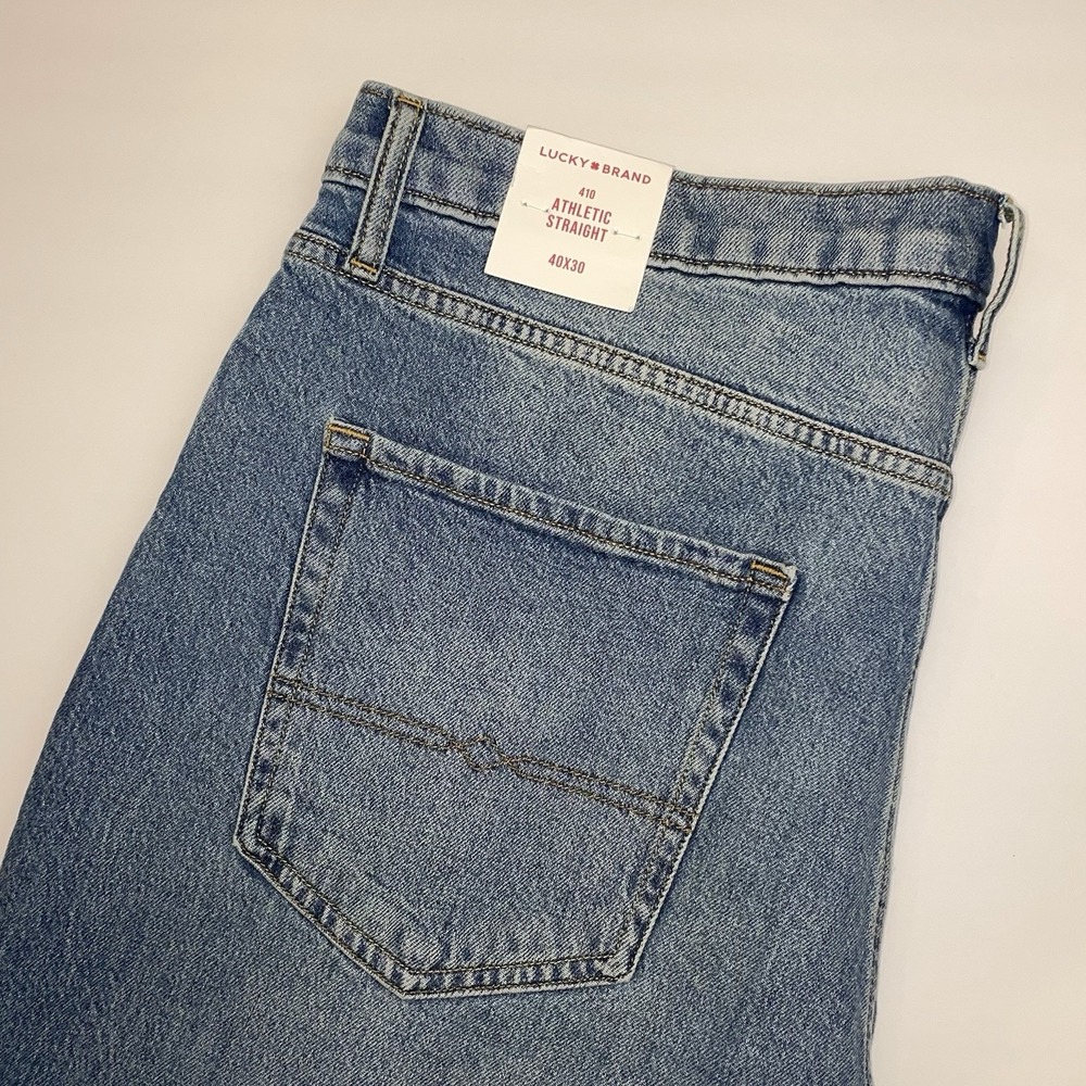 NEW Lucky Brand 410 Athletic Straight Jeans Men's 40x30(31"L) Advanced Stretch‎